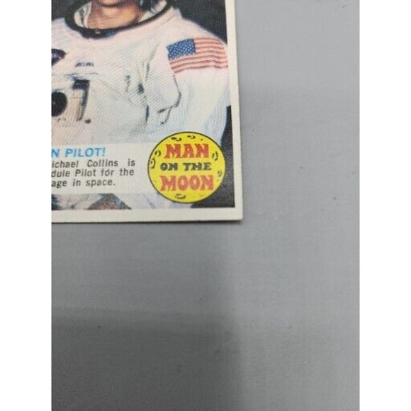 1969 Topps Man On The Moon #53 Moon Pilot Michael Collins Rookie Card Astronaut - Picture 4 of 9